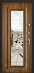 Фото  Стальная дверь С зеркалом и терморазрывом №86 с отделкой МДФ ПВХ